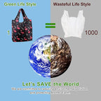 BeeGreen Animal Reusable Grocery Bags Bulk 12 Packs X-Large50LBS, Reusable Shopping Bags Foldable for Groceries, Vegetables, Fruits Watertight Bulk Tote Bags Washable For Women Men
