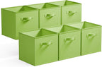GRANNY SAYS Cube Storage Bins, 11 Inch 6 Pack Cube Storage Organizer, Foldable Fabric Storage Bins with Handle, Storage Baske