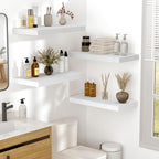 Vivelove 10 in Deep Floating Shelves for Wall, 16" x 10.2" x 1.5" Shelves for Room Wall Mounted, 1.5 Inch Thick Shelf for Bat