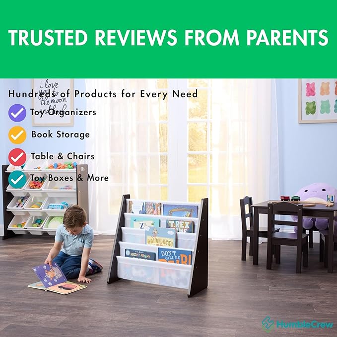 Humble Crew Supersized Toy Storage Organizer with 16 Removable Bins, Black/White – Large Toy Storage for Toddlers Ideal for K