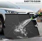 LASFIT Cargo Trunk Mat with Backrest Mats for Toyota RAV4 2025 2024 2023 2022 2021 2020 2019 (Include Hybrid) All Weather TPE Rear Cargo Liner Custom Fit Waterproof RAV 4 Accessories, Black