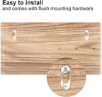 Lwenki Mail Organizer for Wall Mount – Key Holder with Shelf Includes Letter Holder and Hooks for Coats, Dog Leashes – Rustic