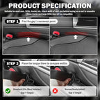 2PCS Car Seat Gap Filler Organizer with Car Glasses Holder,Multi-Function Cars Gap Seat Filler with Hooks,Storage Slots,Universal in Between Cars Seats Catcher for Gaps Filling