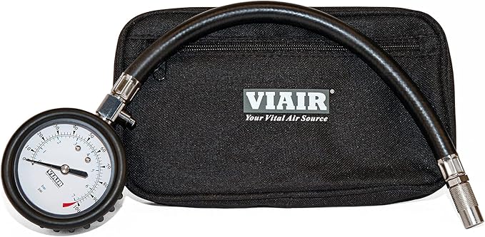 VIAIR 2.5" Tire Pressure Gauge with Hose, 0-100 PSI Range, P/N 90073