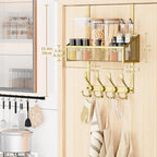 Kaiferty Over The Door Hooks Organizer, Coat Rack Over The Door Storage Hanger Towel Rack, Back of Door Storage Organizer for