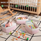 OIASKET Storage Baskets for Organizing 3 Pack, Woven Baskets for Shelves, Closet Organizer Bins Empty Gift Basket Toy Storage