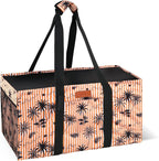 MHOMER Reusable Grocery Bags Extra Waterproof Large Utility Tote Bag with Carrying Handles Foldable Shopping Bags for Storage Space Saving Reinforced Bottom Durable Oxford Fabric Coconut Pattern