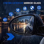 Driver Left Side Heated Mirror Glass Compatible With Ford F150 2011 2012 2013 2014, Driver Left Exterior Side Blind Spot Mirror Glass with Rear Holder Replaces BL3Z-17K707-E BL3Z17K707E