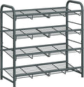 SONGMICS Shoe Rack, 4 Tier Shoe Organizer for Closet, Holds up to 16 Pairs of Shoes, Shoe Rack for Front Door Entrance, Metal