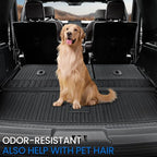 Floor Mats Cargo Mat for 2018-2024 Ford Expedition 7 Seats Captain Chairs(Not for Max Model), All Weather TPE Cargo Liner Backrest Mats Door Sill Protectors Car Accessories (Floor Mats Set)