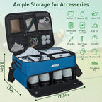 ANILD Golf Trunk Organizer, 2 Layer Golf Storage Case with Separate Ventilated Compartment for 2 Pair Shoes, for Balls, Tees,