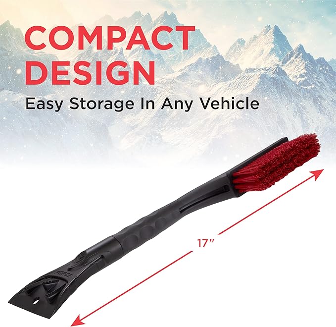 Mallory Force 17” 518RFB Snowbrush with Ice Scraper for Car, Single