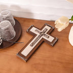 OKSQW Wall Wooden Cross Christians Cross Spiritual Religious Gifts With Hook on Hanging Wall Or Table With Blessed For Church