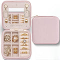 Vlando Velvet Travel Jewelry Case, Jewelry Travel Box for Women, Travel Jewelry Organizer, Small, Portable Jewelry Boxes with