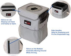 EPAuto Waterproof Car Trash Can with Lid and Storage Pockets, 2.5 Gallon Leakproof, Gray