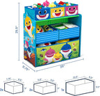 Baby Shark Design & Store 6 Bin Toy Storage Organizer by Delta Children