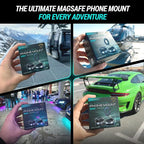 CARMOUNT Clutch-X™ Black – Upgraded Vacuum Phone Mount Suction Cup Car Phone Holder for iPhone, Window Phone Mount, 360° Vacuum Magnetic Phone Holder for Car, Magnetic Phone Holder with Suction Cup