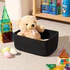 MiniArk Small Storage Baskets for Organizing | Closet Organizer Bins | Shelf Toy Basket | Woven Rope Baskets | Cube Decorativ