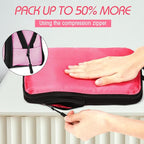 5 Pack Compression Packing Cubes for Travel Space Saving Cubes Luggage Organizer for Suitcase(Pink,S)