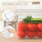 theaoo Large Stackable Refrigerator Organizer Bins
