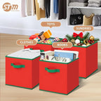 STORAGE MANIAC Storage Cubes, 11 Inch Durable 6 Pack Storage Shelf Basket for Christmas, Fabric Foldable Collapsible Bins wit