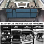 Car Trunk Organizer, Backseat Hanging Large Storage with Adjustable Straps,Waterproof PVC Collapsible Cargo Bag, Car Interior