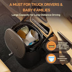 Trash Can for Car Garbage: Leakproof Silicone Car Waste Bin w/Lid for Drivers and Passengers; 2 Gallon Garbage Container for Vehicle, Sedan, SUV, Van, MPV & Truck (Black)