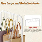 Hayexiha Tall Purse Organizer for Women with Purse Hanger, Floor-Standing Purse Rack Stand for Purse Storage, Narrow & High-C