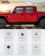 Hoolcar Windshield Sunshade Side Window Sun Shade Sunscreen Heat Insulation Sun Visor Compatible with Jeep Gladiator JT 2018-2023, Interior Accessories, 6PCs