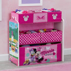 Delta Children Disney Minnie Mouse 6 Bin Design and Store Toy Organizer
