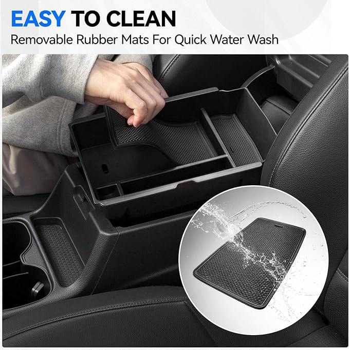 5PCS Center Console Organizer Tray for 2026 2025 2024 2023 Honda CRV Accessories, Armrest Storage Box and Drawer, Armrest Hidden Storage Box, Dashboard Organizer Tray and Cup Holder for Honda CRV