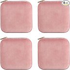 ZPROW Plush Velvet Travel Jewelry Case, Travel Jewelry Organizer, Jewelry Travel Case, Travel Jewelry Box, Small Jewelry Case