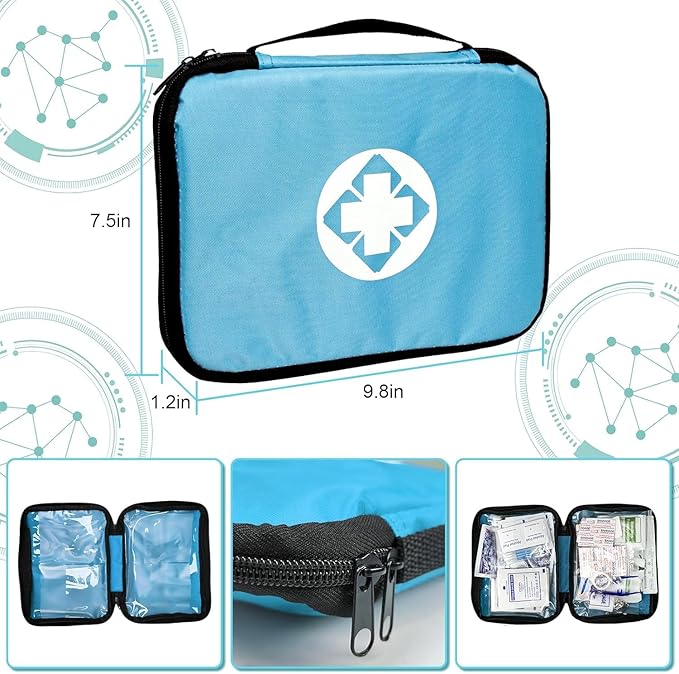 Home Car First Aid Kit Refill Supplies for Business 300Pcs Emergency Kits Urgent Essential for Workpalce Outing Skating Water