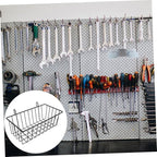 Ciieeo 2pcs Metal Hanging Baskets Wire Wall Baskets Grid Wall Accessory Rv Shelf Organizer Door