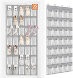 FENTEC 35 Large Pockets Over The Door Shoe Organizer, Mesh Hanging Shoe Organizer Shoe Rack for Closet Mesh Closet Shoe Holde