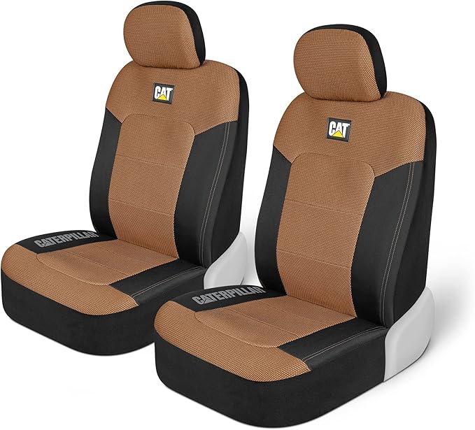 Cat® MeshFlex Automotive Seat Covers for Cars Trucks and SUVs (Set of 2) – Beige Car Seat Covers for Front Seats, Truck Seat 
