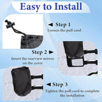 2Pcs Side Mirror Covers, Waterproof Car Side Mirror Protection for Snow, Ice, Bird Droppings - Suit Fit for Trucks, Winter Rearview Guard, Auto Exterior Accessories with Drawstrings