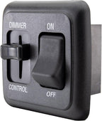 12 Volt DC Dimmer Switch for LED, Halogen, Incandescent - RV, Auto, Truck, Marine, and Strip Lighting (Large Slider, Black)