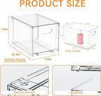 Yieach 2 Pack Baby Bottle Organizer for Countertop,Large Stackable Storage Bins Under The Sink,Acrylic Drawer Organizer and B