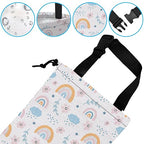 Car Trash Bag Hanging Cloud Rainbow Flower Car Trash Can Waterproof Garbage Bag Hanging for Car Back Seat