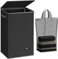 SOLEDI Laundry Hamper with Lid 90L Large & Tall Collapsible Laundry Basket, Clothes Hamper with Bag Removable Easy to Carry, 