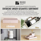 Bigso Box of Sweden File Organiser Storage with Stylish Leather Handle - Scandinavian Look Organiser Box Including 8 Hanging 