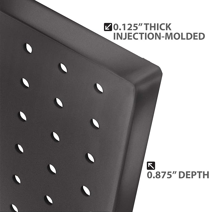 Azar Displays 900988-BLK 125-PIECE PEGBOARD ORGANIZER KIT (2-24""X 24"")", Black