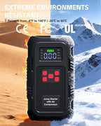 5000A Jump Starter with Air Compressor, Portable Car Battery Jump Starter with 150 PSI Tire Inflator for Up to 10.0L Gas and