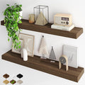 Fun Memories Floating Shelves for Wall, 40Inch Floating Shelves Set of 2, Hanging Shelf with Invisible Brackets, Wood Shelves