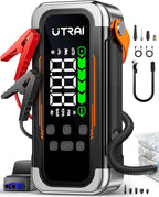 UTRAI Jump Starter with Air Compressor, 6000A Peak Battery Jumper Starter Portable (All Gas & 10.0L Diesel) with
