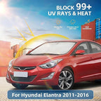 Windshield Sun Shade for Hyundai Elantra 2011-2016 Sunshade Front Window Shade Custom Fit Elantra Accessories Sun Visor Foldable Shade Blocks UV Rays Accessories