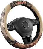 Mossy Oak Full Camo Steering Wheel Cover - Made from Premium Leather, Universal Fit for 14 1/2 to 15 inches - Official Licens