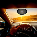 EcoNour Miniature Static Cling Window Shade for Car Sun Visor (2 Pack) | Windshield Sun Shade Static Cling for Driving Glare