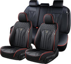 FLORICH Leather Seat Covers, Seat Covers Full Set, Car Seat Protectors 5 Seats, Automotive Seat Covers Fit for Most Cars Truc